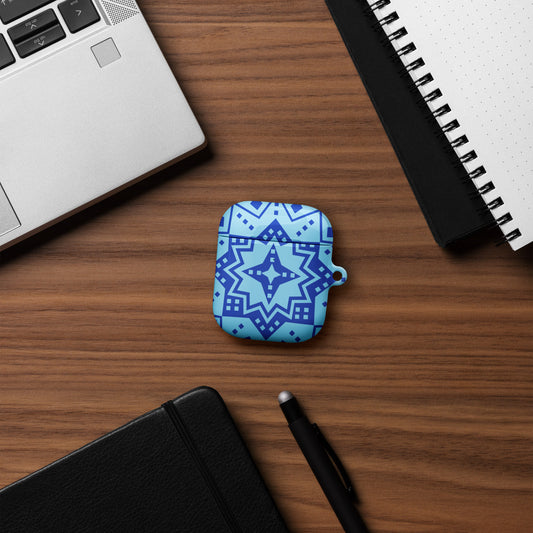 Blue Mandala Case for AirPods® - Cosmic Circle in Sky and Royal Blue