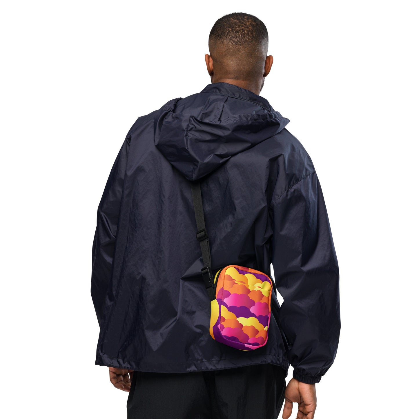 Warm color clouds Utility crossbody bag