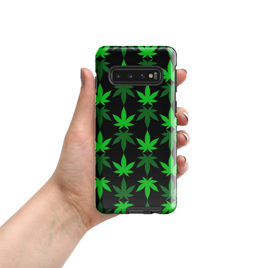 Black and Green Canna Tough case for Samsung®