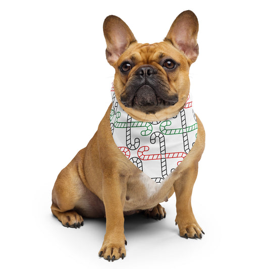 Candy Cane Pet Bandana | Festive Holiday Bandana For Dog, Cat or Adult | Multiple sizes