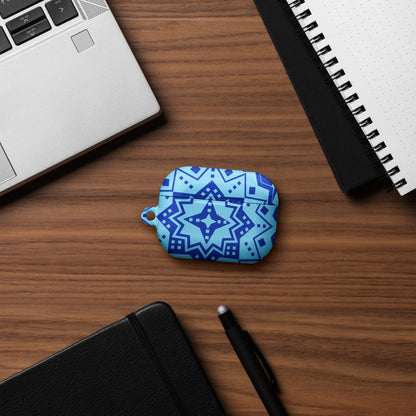 Blue Mandala Case for AirPods® - Cosmic Circle in Sky and Royal Blue