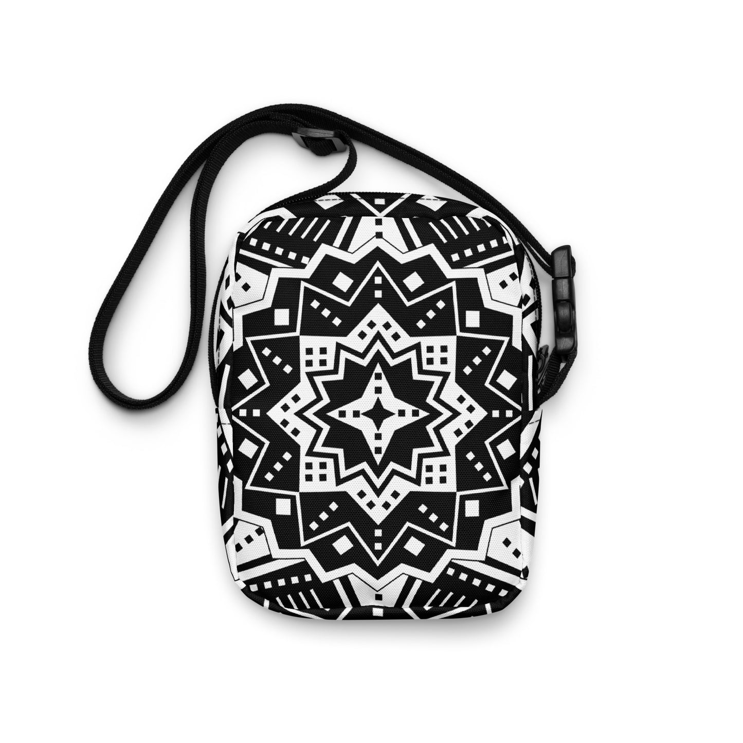 Black Mandala Utility crossbody bag