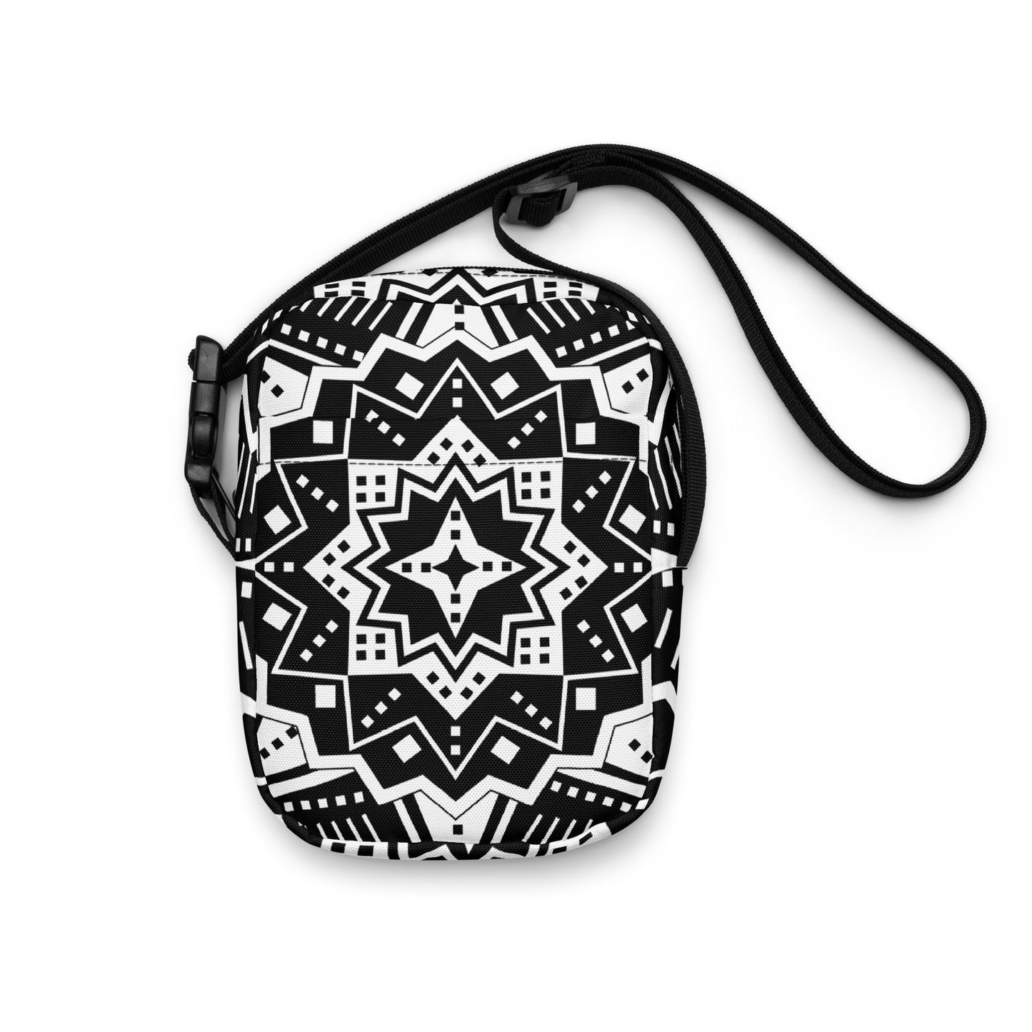 Black Mandala Utility crossbody bag