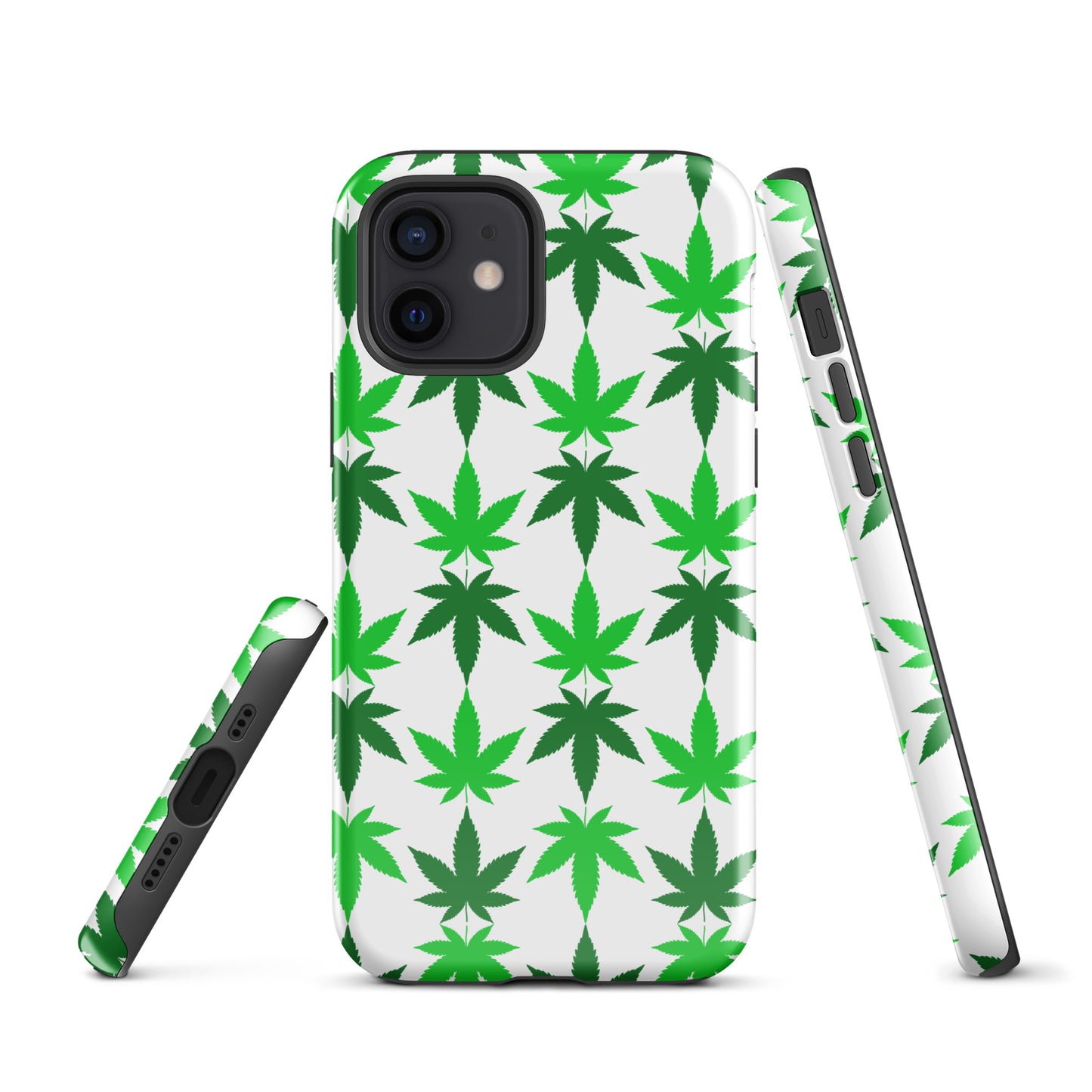 Green and White Canna Tough Case for iPhone®