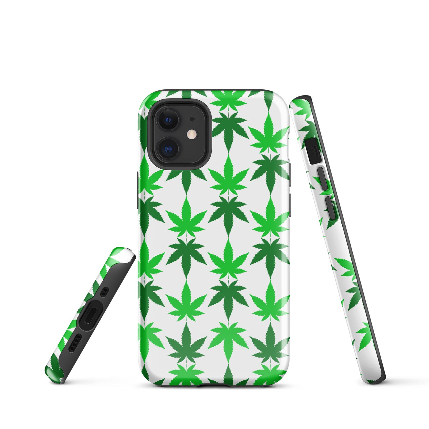 Green and White Canna Tough Case for iPhone®