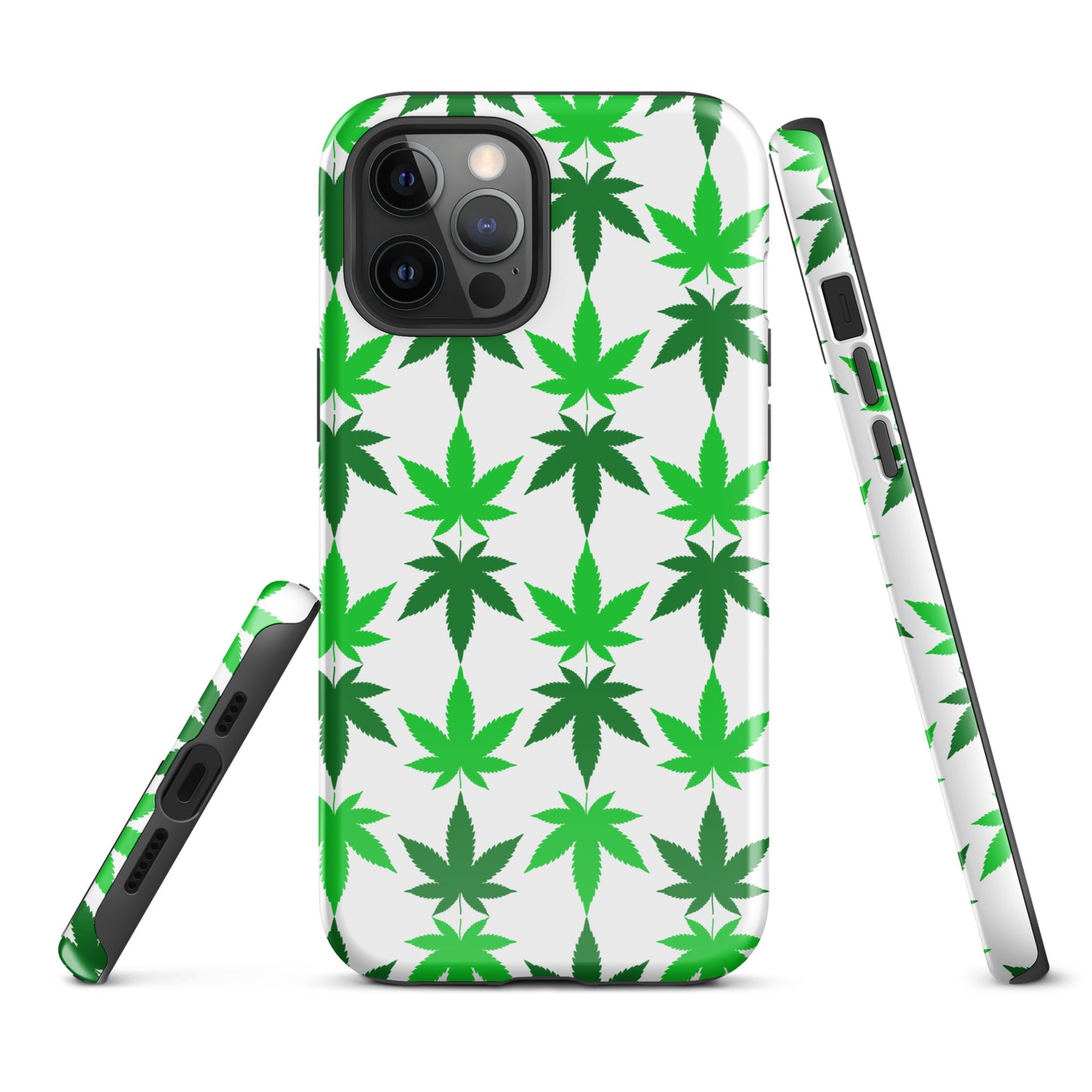 Green and White Canna Tough Case for iPhone®