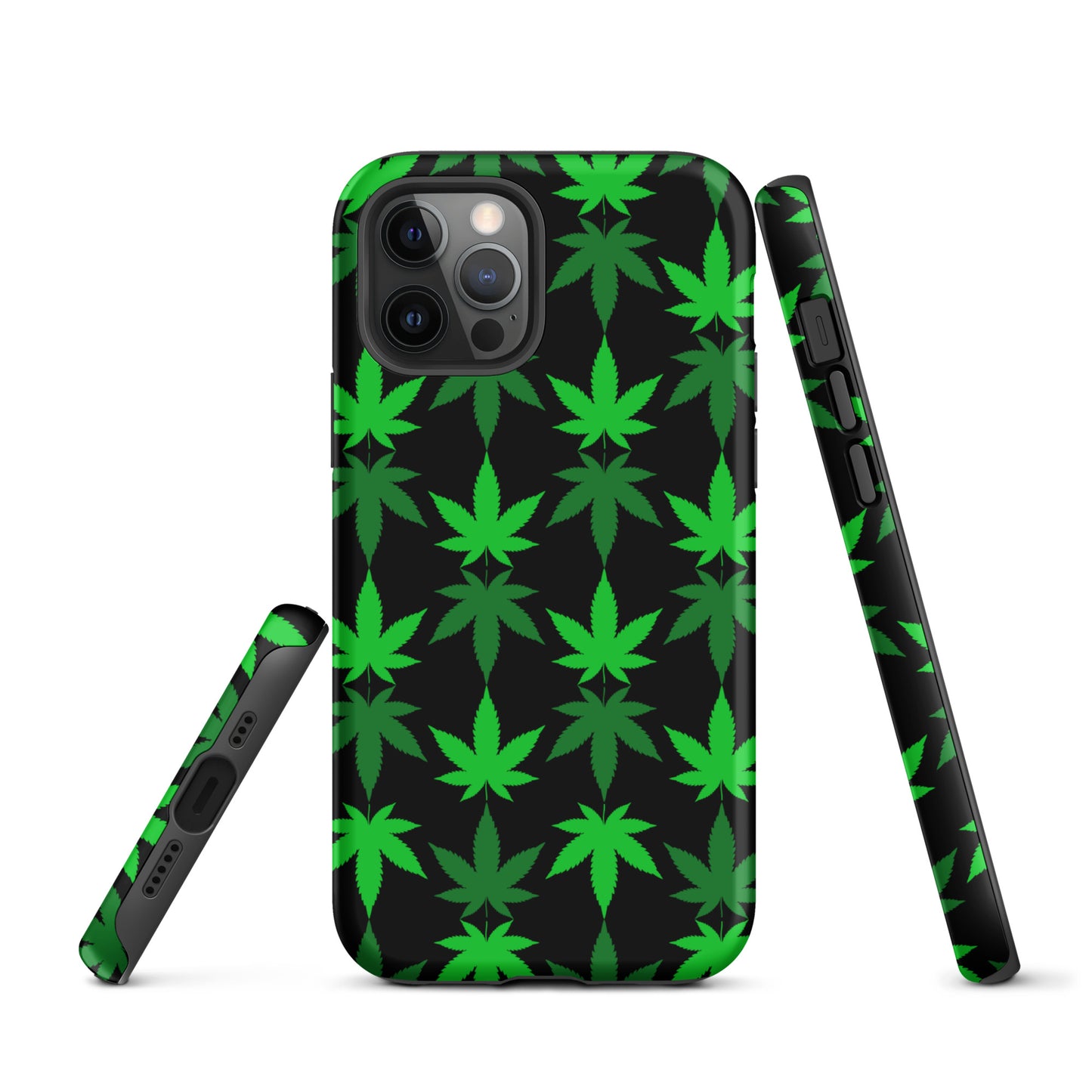 Black and Green Canna Tough Case for iPhone®