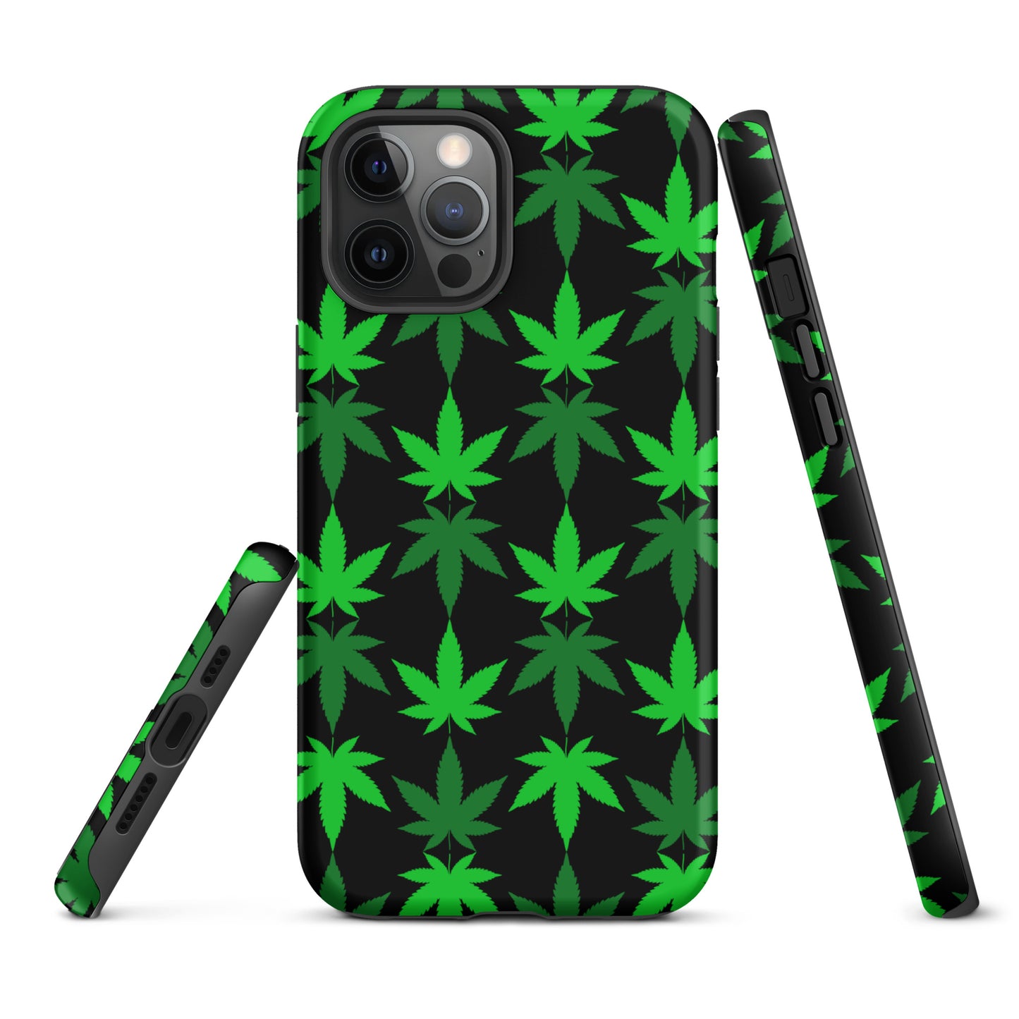 Black and Green Canna Tough Case for iPhone®