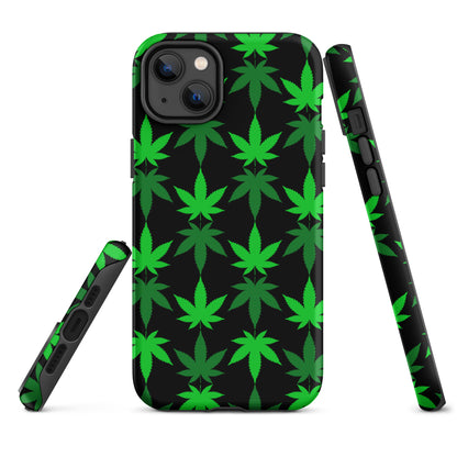 Black and Green Canna Tough Case for iPhone®