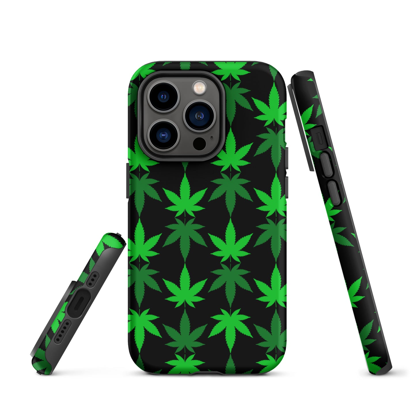 Black and Green Canna Tough Case for iPhone®