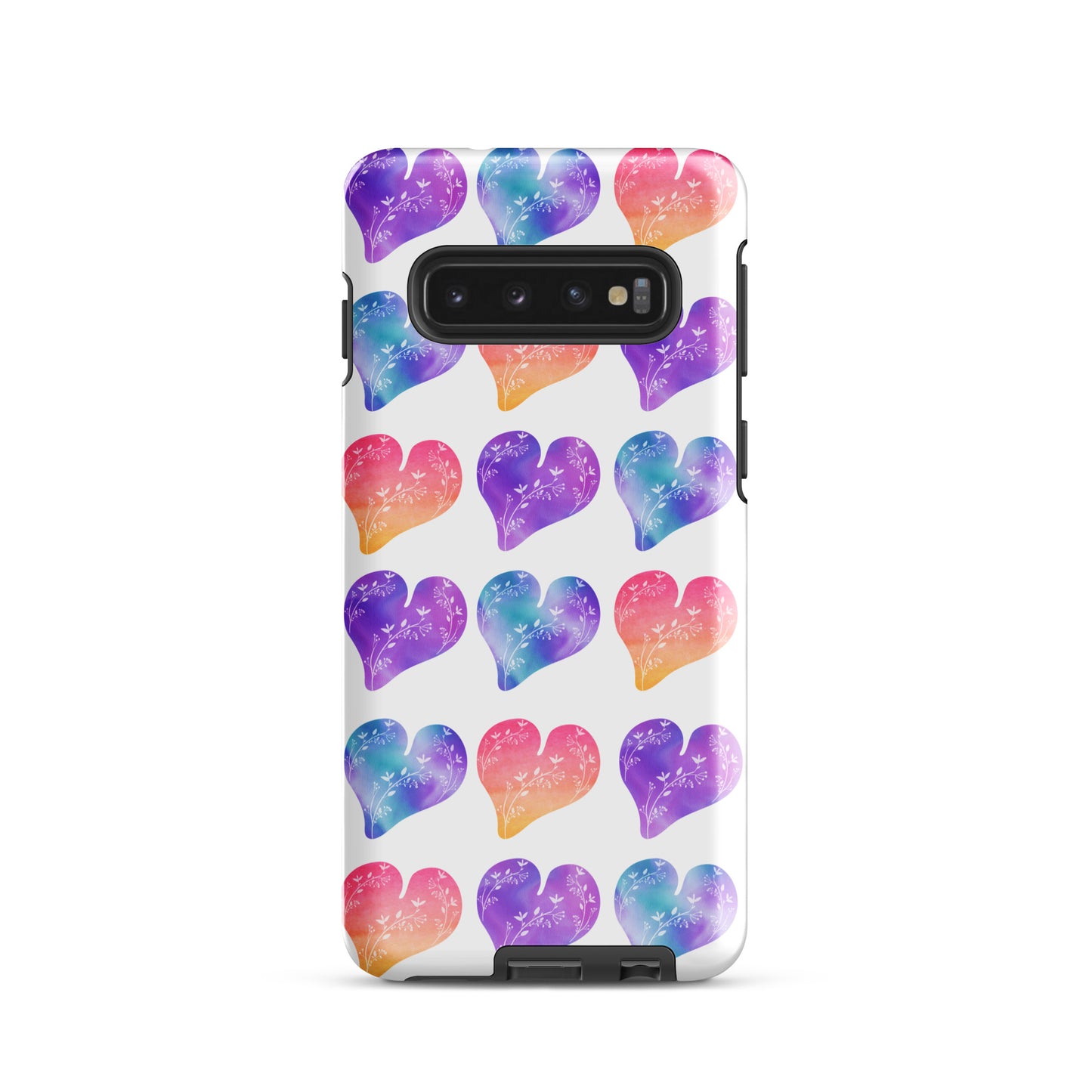 Rainbow Ombre Watercolor Hearts - Tough case for Samsung®