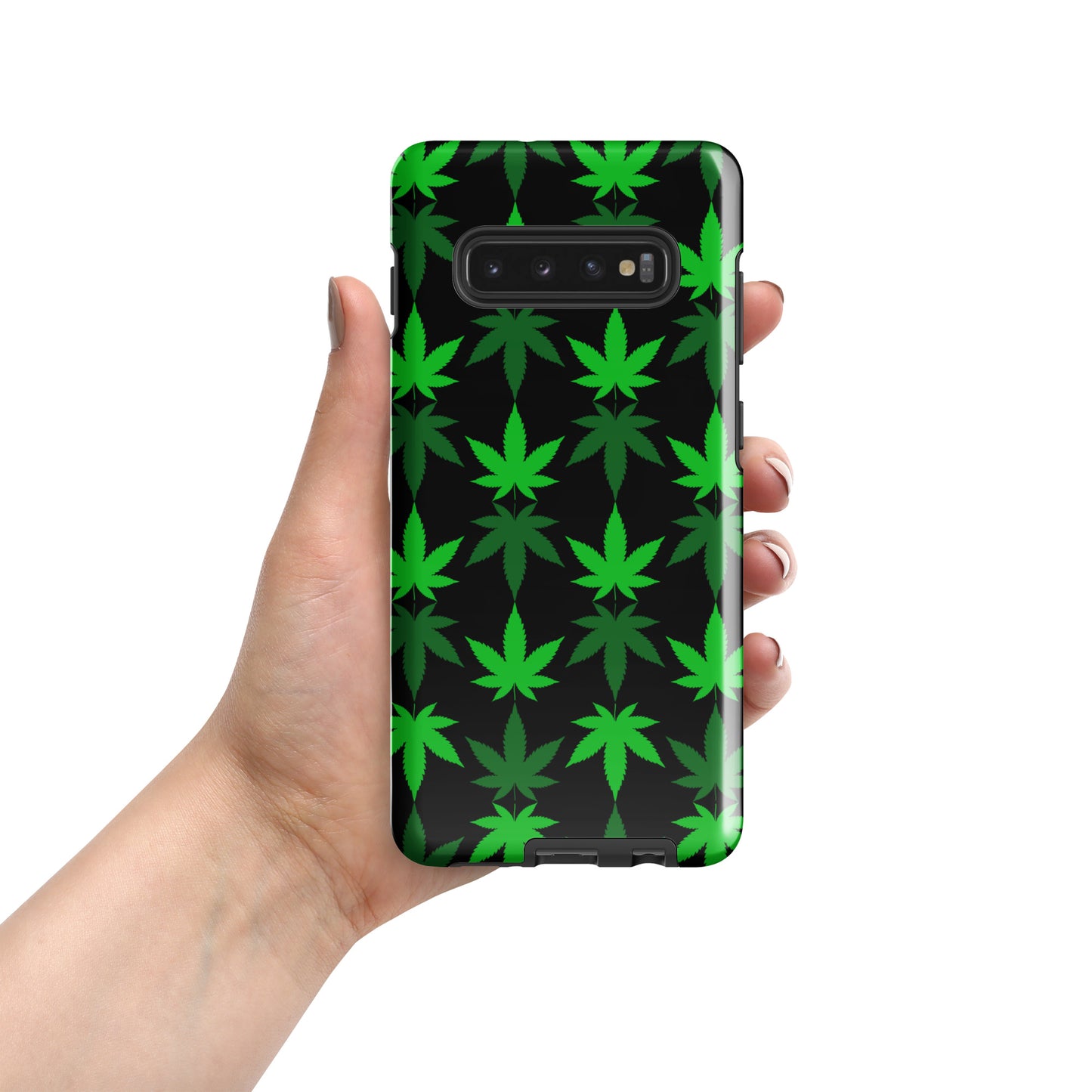 Black and Green Canna Tough case for Samsung®