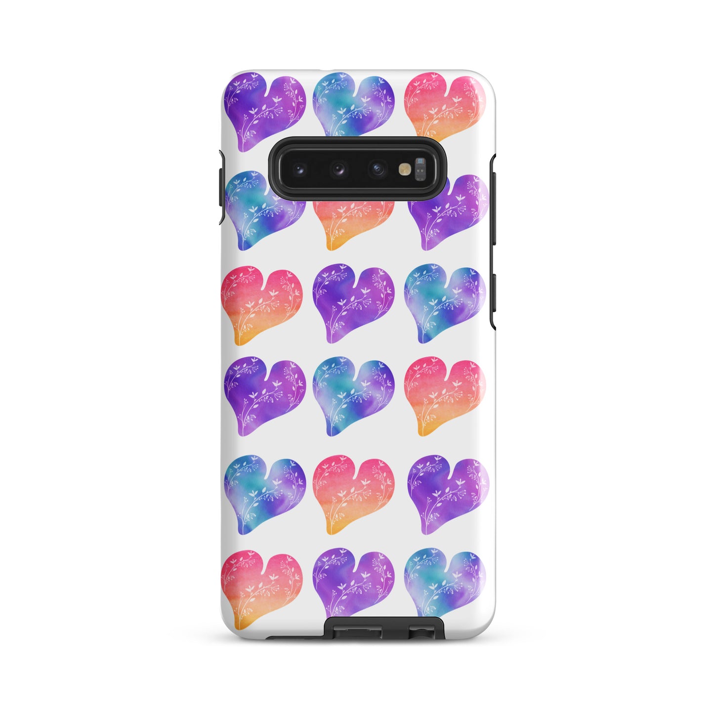 Rainbow Ombre Watercolor Hearts - Tough case for Samsung®