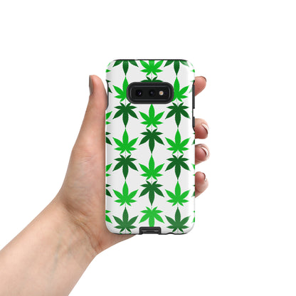 White and Green Canna Tough case for Samsung®