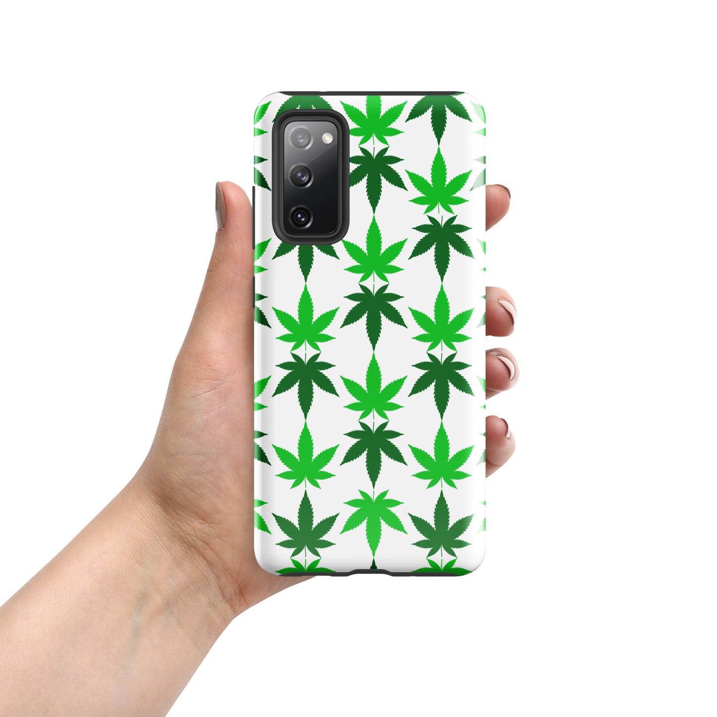 White and Green Canna Tough case for Samsung®