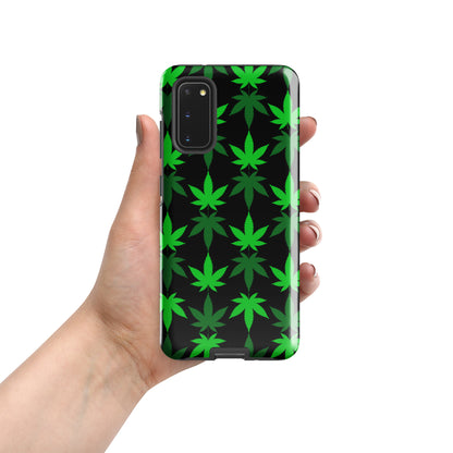 Black and Green Canna Tough case for Samsung®