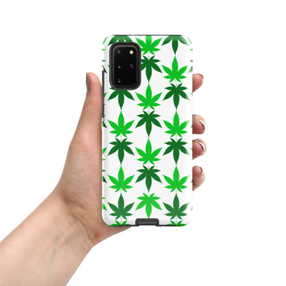 White and Green Canna Tough case for Samsung®