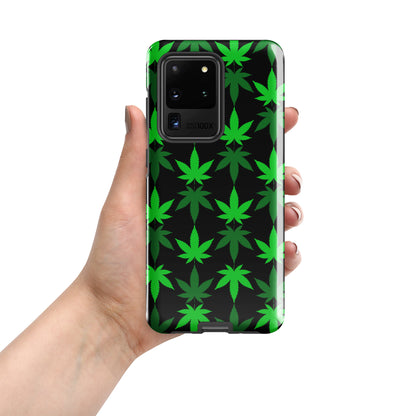 Black and Green Canna Tough case for Samsung®