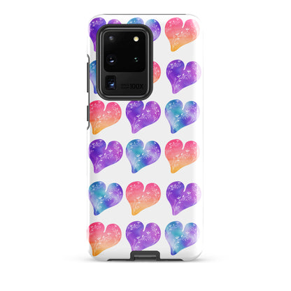 Rainbow Ombre Watercolor Hearts - Tough case for Samsung®