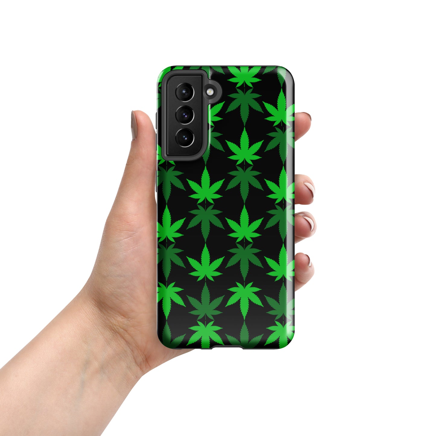 Black and Green Canna Tough case for Samsung®