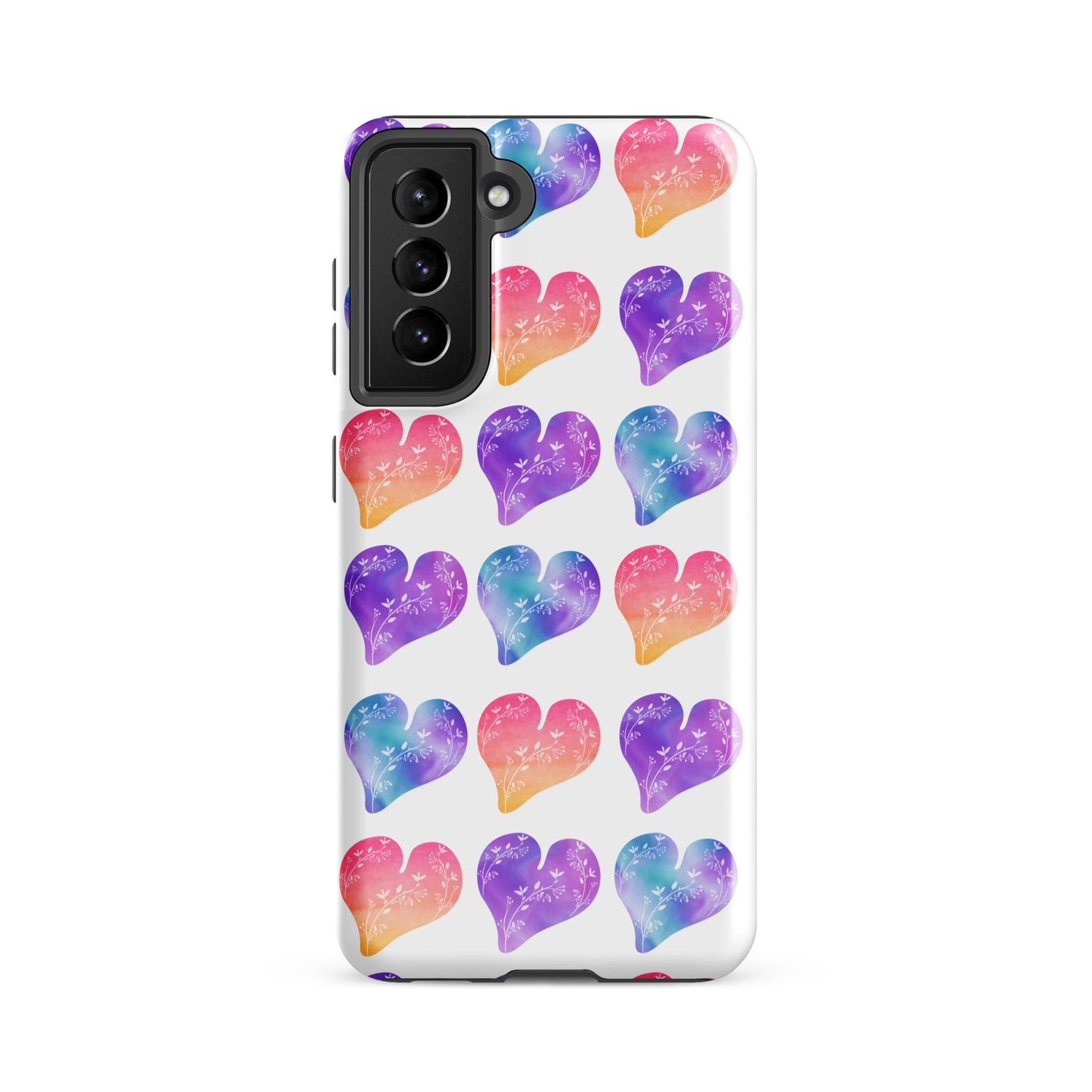 Rainbow Ombre Watercolor Hearts - Tough case for Samsung®