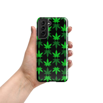 Black and Green Canna Tough case for Samsung®