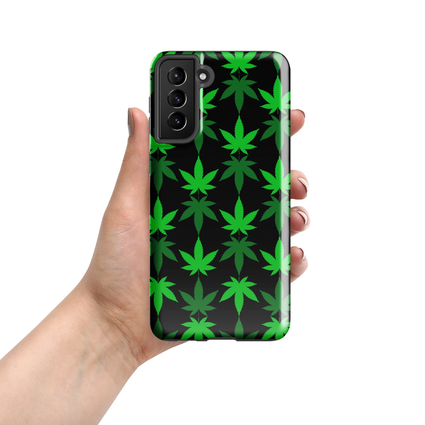 Black and Green Canna Tough case for Samsung®