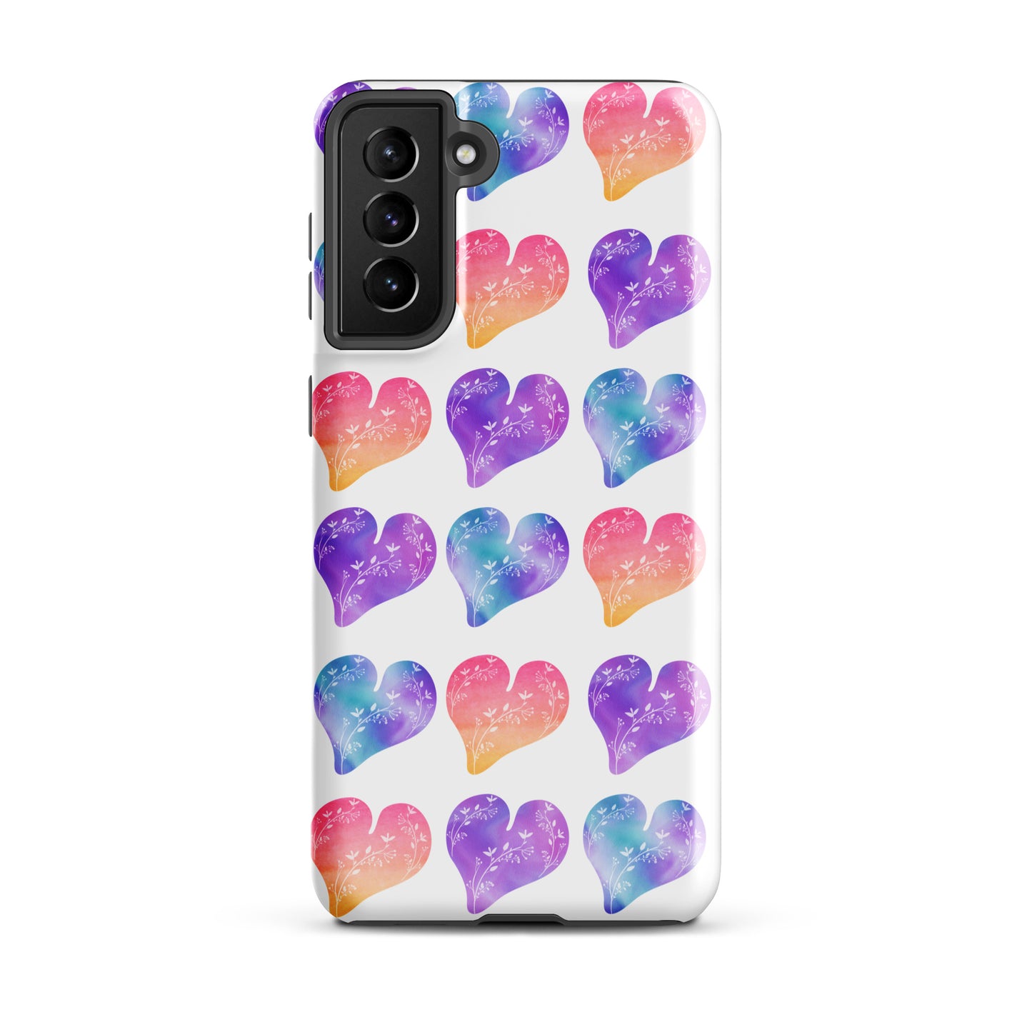 Rainbow Ombre Watercolor Hearts - Tough case for Samsung®