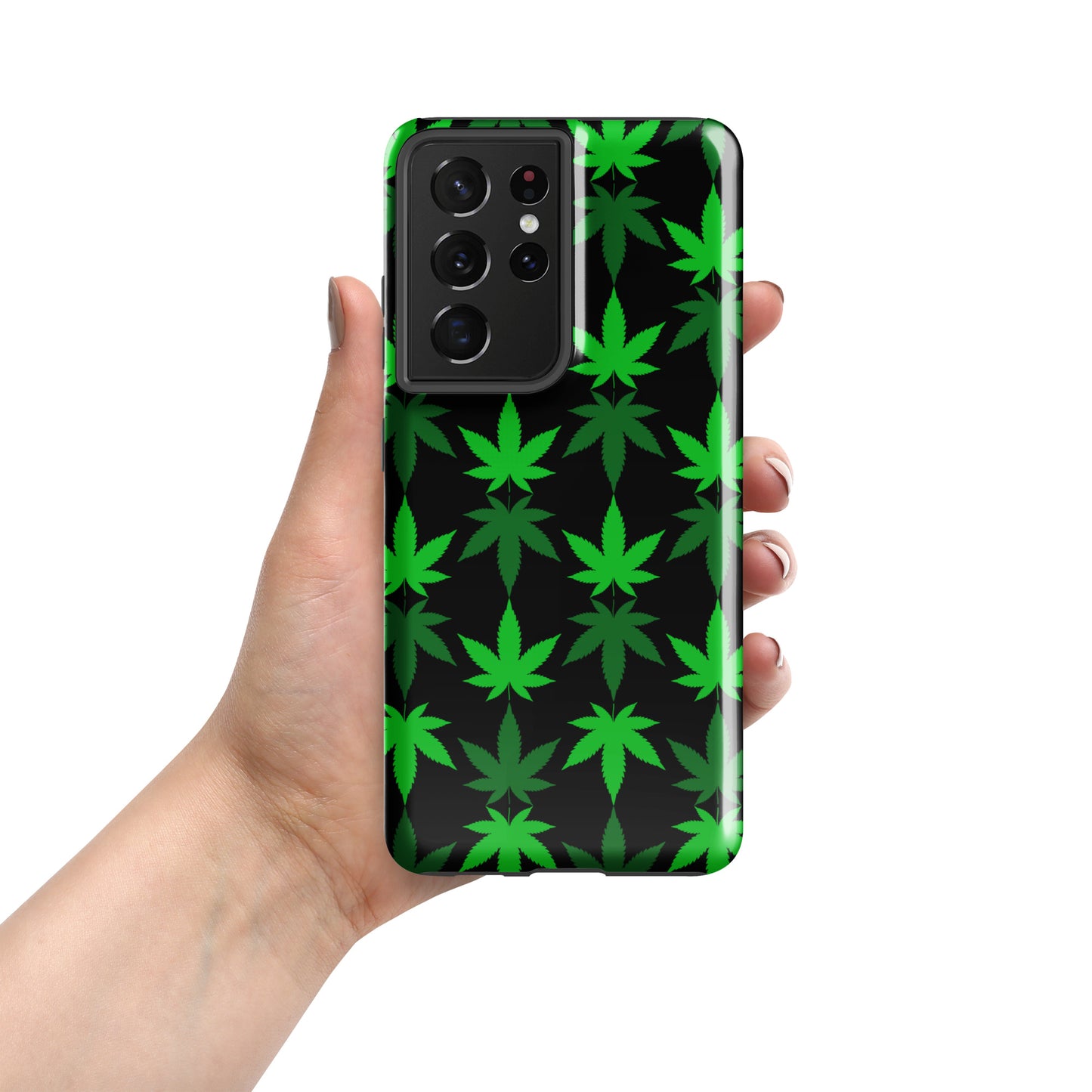 Black and Green Canna Tough case for Samsung®