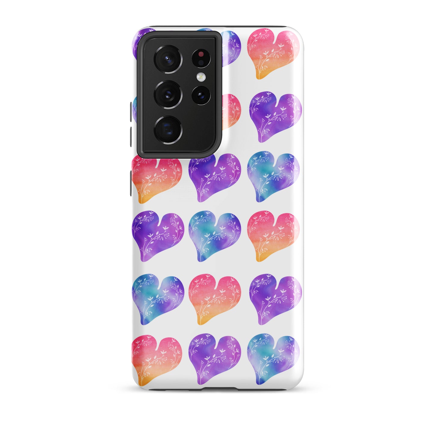 Rainbow Ombre Watercolor Hearts - Tough case for Samsung®