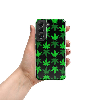 Black and Green Canna Tough case for Samsung®