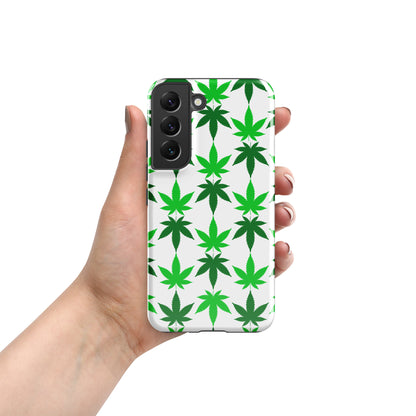 White and Green Canna Tough case for Samsung®