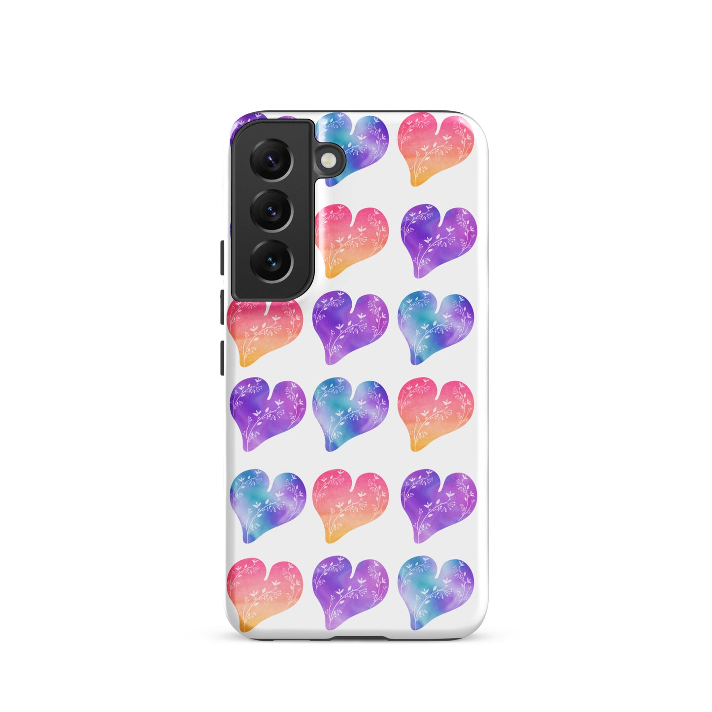 Rainbow Ombre Watercolor Hearts - Tough case for Samsung®