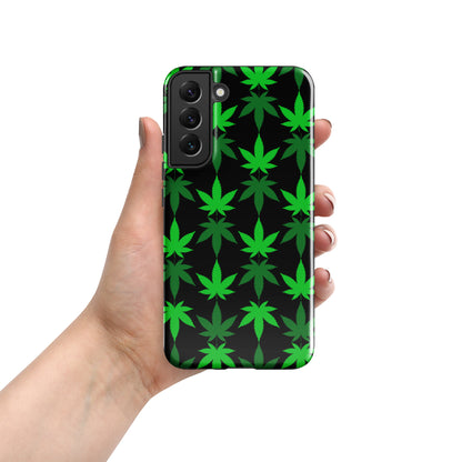 Black and Green Canna Tough case for Samsung®