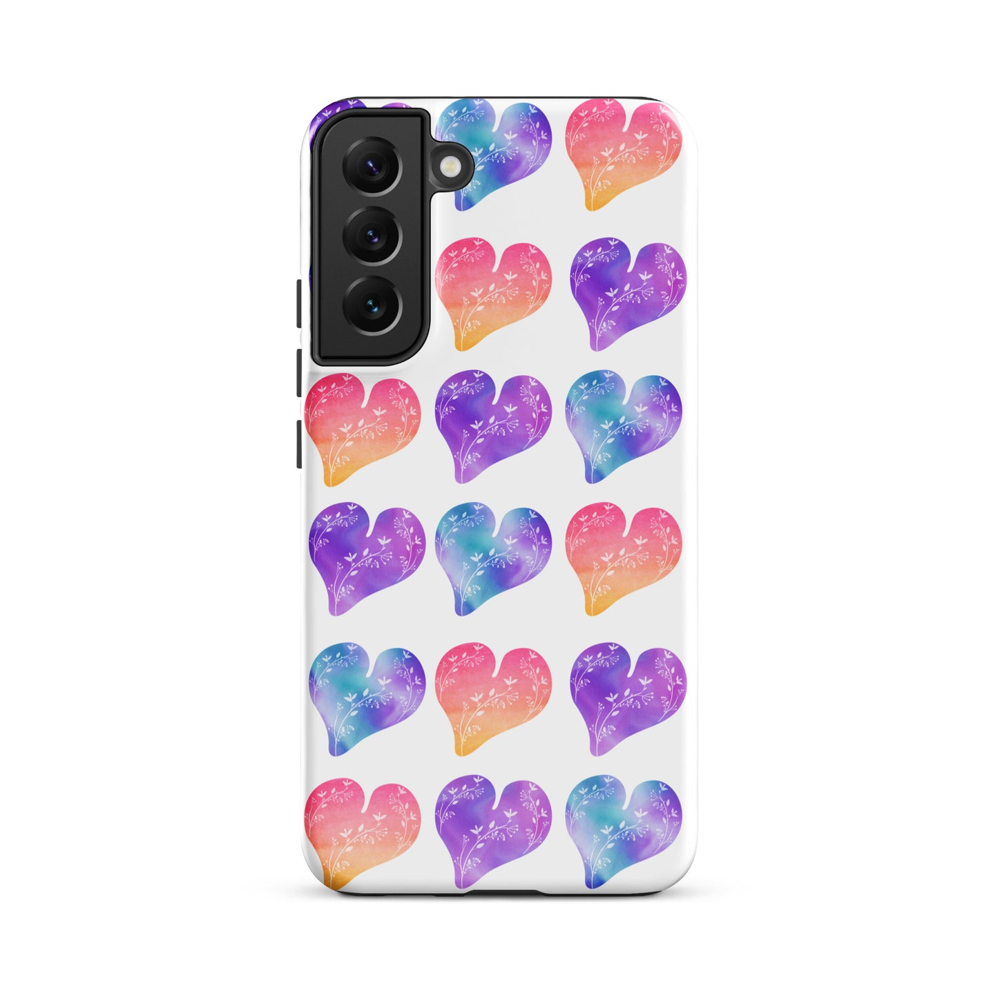 Rainbow Ombre Watercolor Hearts - Tough case for Samsung®