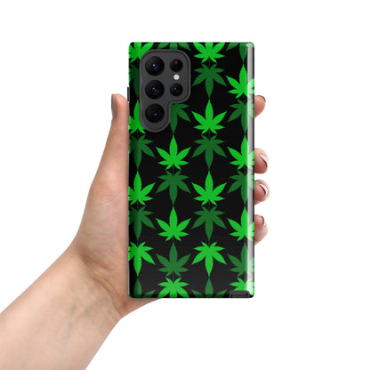 Black and Green Canna Tough case for Samsung®