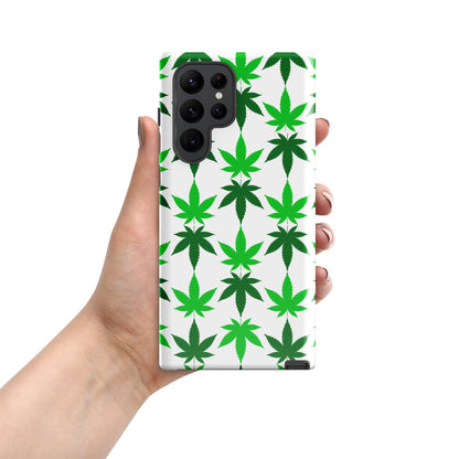 White and Green Canna Tough case for Samsung®