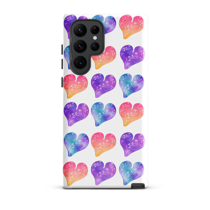 Rainbow Ombre Watercolor Hearts - Tough case for Samsung®