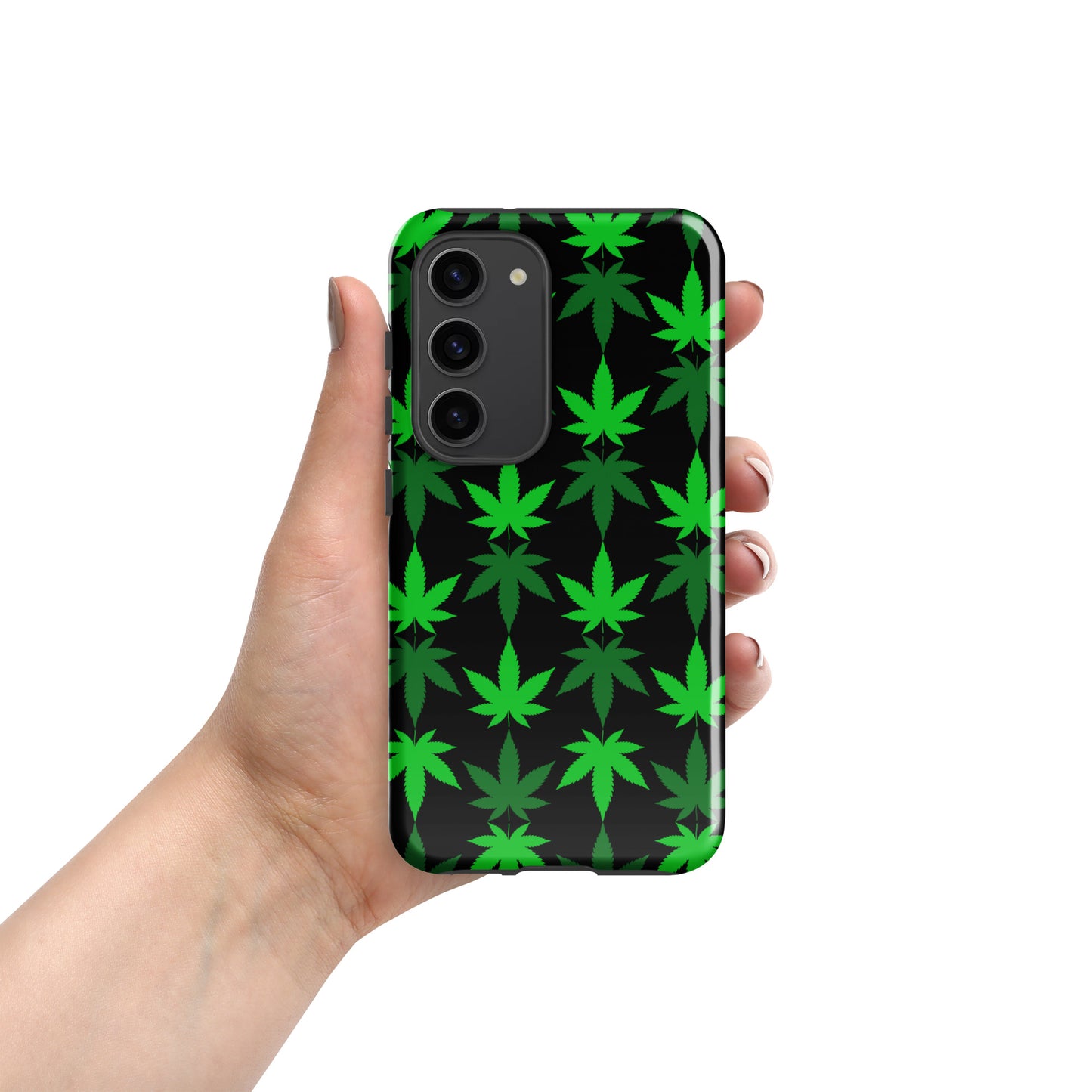 Black and Green Canna Tough case for Samsung®