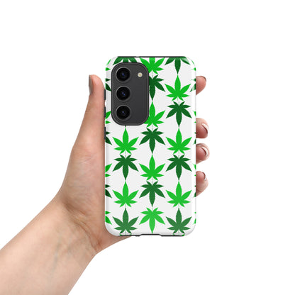 White and Green Canna Tough case for Samsung®