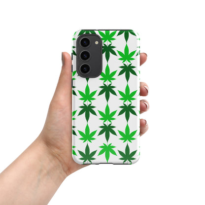 White and Green Canna Tough case for Samsung®