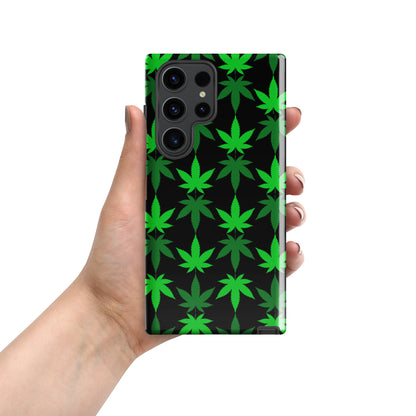 Black and Green Canna Tough case for Samsung®