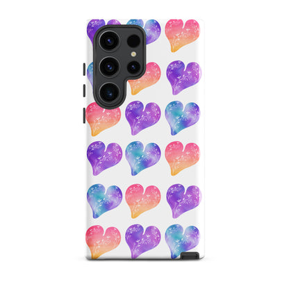 Rainbow Ombre Watercolor Hearts - Tough case for Samsung®