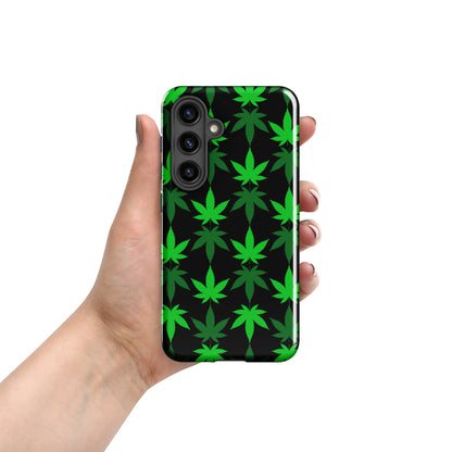 Black and Green Canna Tough case for Samsung®