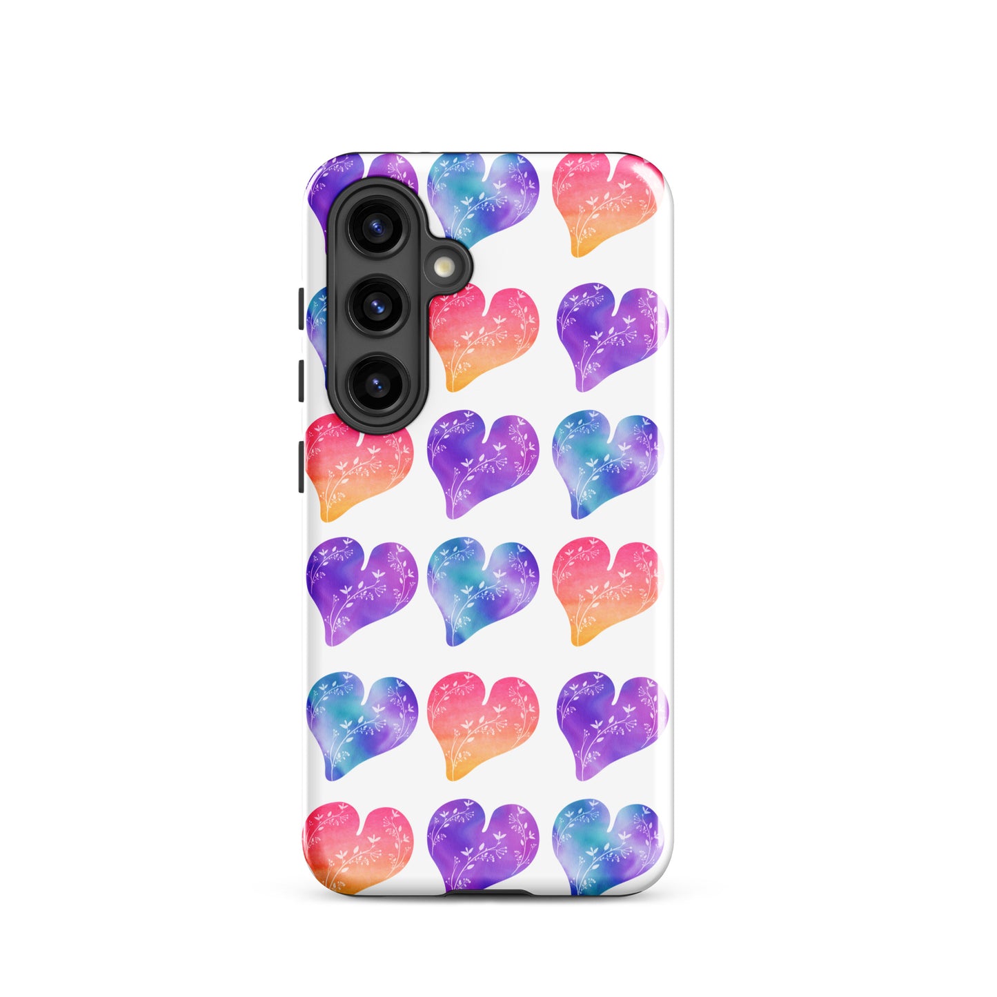 Rainbow Ombre Watercolor Hearts - Tough case for Samsung®