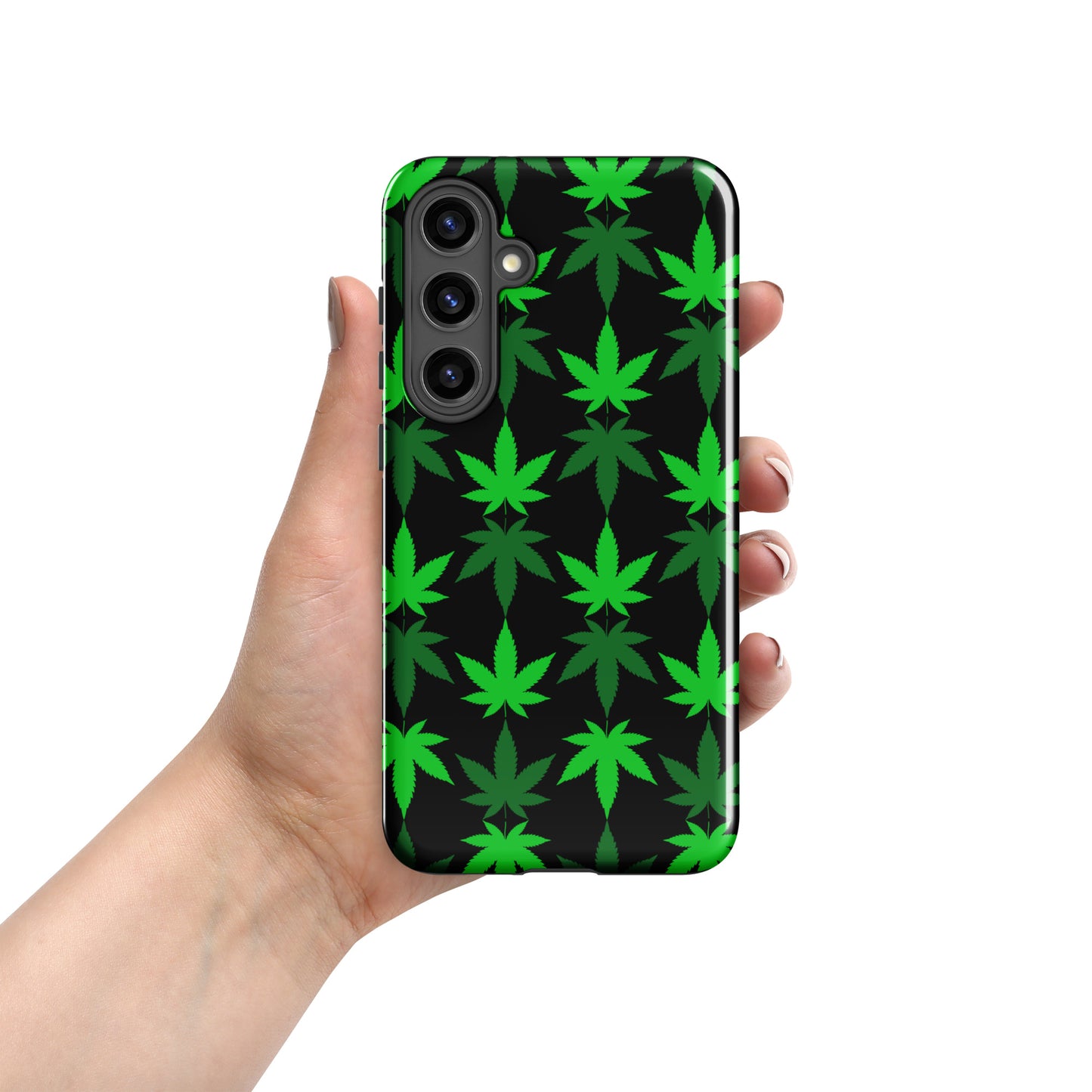 Black and Green Canna Tough case for Samsung®