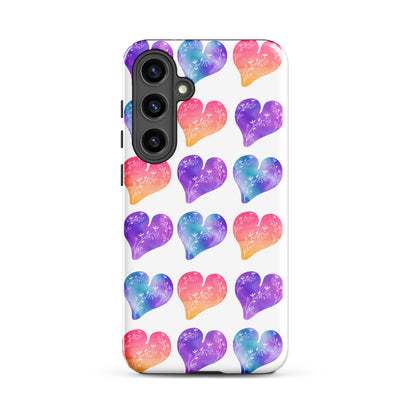 Rainbow Ombre Watercolor Hearts - Tough case for Samsung®