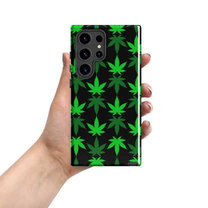 Black and Green Canna Tough case for Samsung®