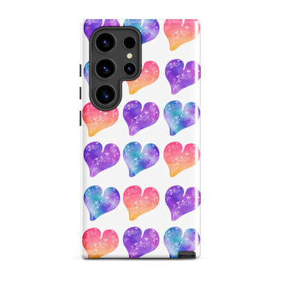 Rainbow Ombre Watercolor Hearts - Tough case for Samsung®